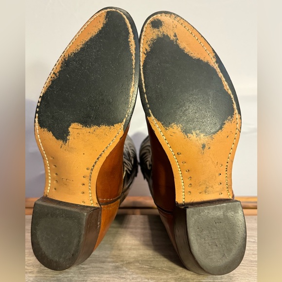 Men’s Cowboy Boots Texas Brand Size 9.5 D Style 9911 Made In The USA - Picture 13 of 16